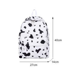 Cow Print School Bags for Women Girls Large Capacity Backpack Casual Bagpacks