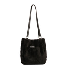 Cow Print Crossbody Bag Plush Lady Satchel Totes for Women