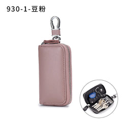 Cow Split Leather Key Holder Wallet Organizer Car Key Case Pouch