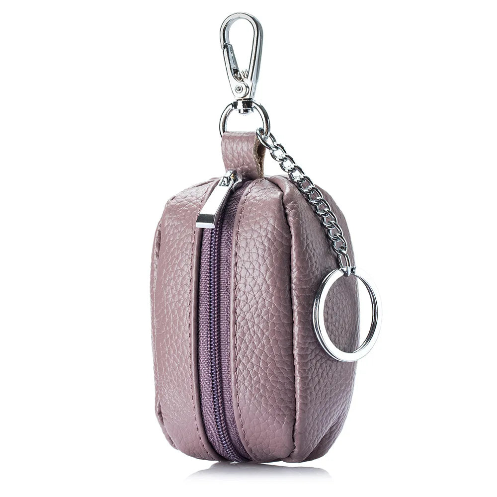 Cow Split Leather Key Holder House Keychain Bag Organizer Car Key Case Pouch