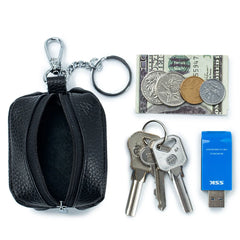 Cow Split Leather Key Holder House Keychain Bag Organizer Car Key Case Pouch