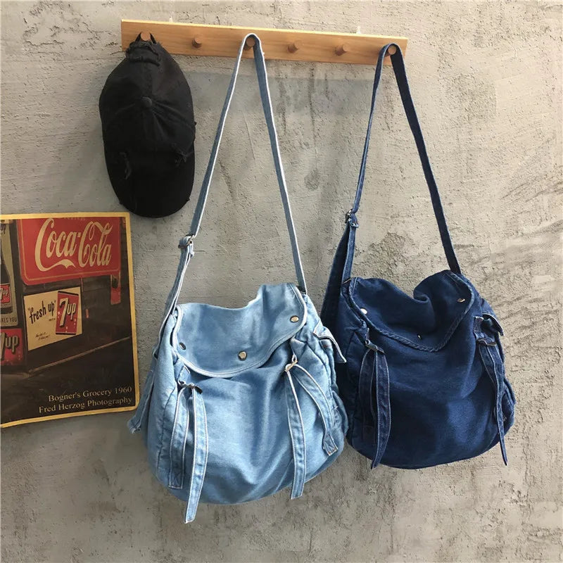 Cowboy Canvas Shoulder Bag Harajuku Work Bag