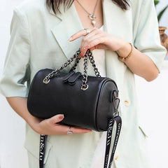 Cowhide Crossbody Bag With Handle For Women Shoulder Bag Female Handbags Purses