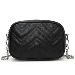 Cowhide Messenger Bags Small square bag Leather Women Handbags
