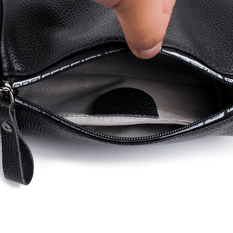 Vintage Leather Shoulder Bag Wide Belt Handbag Womens Messenger Bag