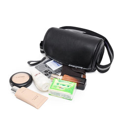 Vintage Leather Shoulder Bag Wide Belt Handbag Womens Messenger Bag