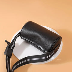 Vintage Leather Shoulder Bag Wide Belt Handbag Womens Messenger Bag