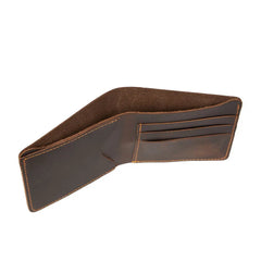 Crazy Horse Leather Men's Wallet European & American Dollar Clip