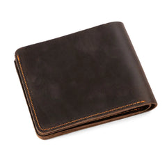 Crazy Horse Leather Men's Wallet European & American Dollar Clip