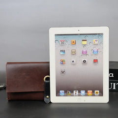 Crazy Horse Leather Long Wallet Large Capacity Clutch Bag