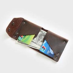 Crazy Horse Leather Men Wallet Vintage Male Purse Short Hasp Young Students Wall