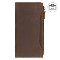 Men's Crazy Horse Leather Wallet with RFID Shield