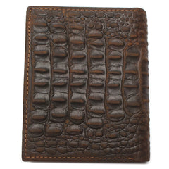 Stylish Crazy Horse Leather Wallet for Men Crocodile Style