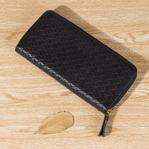 Crazy Horse Leather Men Wallet Vintage Clutch Brown Purse Money Bag