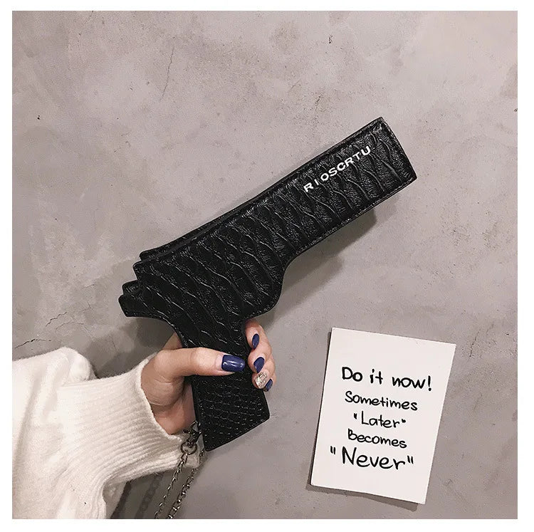 Gun Shape Crossbody Bag Funny Chain Women Shoulder Purse
