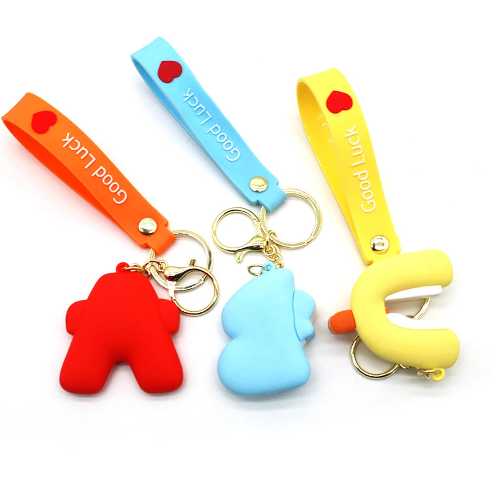 ABC Lore Keychains Kids Toys English Letters Animal Pendant Bag Accessories