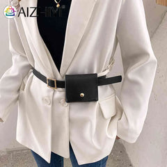 Animal Pattern Women Waist Belt Bag PU Leather Mini Money Purse Chest Pack