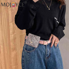 Animal Pattern Waist Belt Bag PU Leather Money Purse Chest Pack