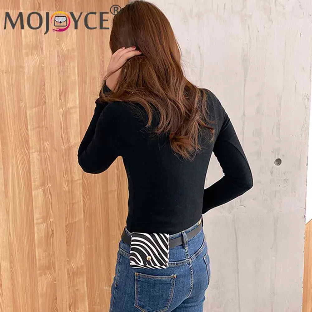 Animal Pattern Waist Belt Bag PU Leather Money Purse Chest Pack