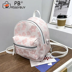 Flower Nylon Travel Backpack for Student School