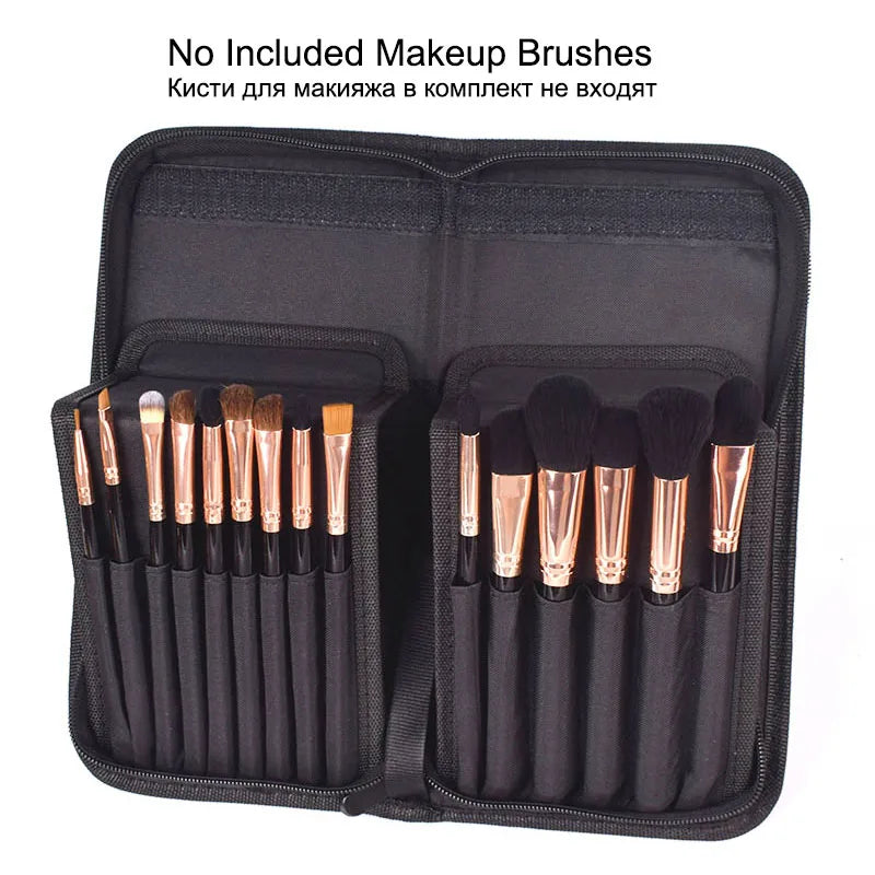 Canvas Foldable Makeup Brushes Bag Travel Cosmetic Beauty Pouch