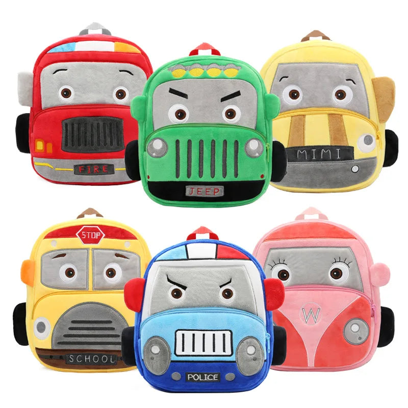 3D Mini Car Kids School Backpack - A4 Size Capacity
