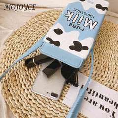Banana Milk Box Leather Shoulder Crossbody Bag for Lady Girls
