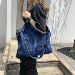 Denim Women Shoulder Bag Large Capacity Messenger Bags