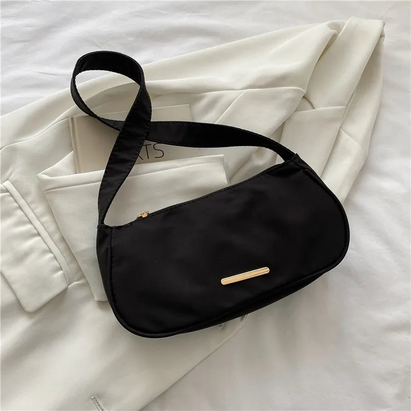 Nylon Underarm Shoulder Crossbody Bag Women Girls Students Handbag
