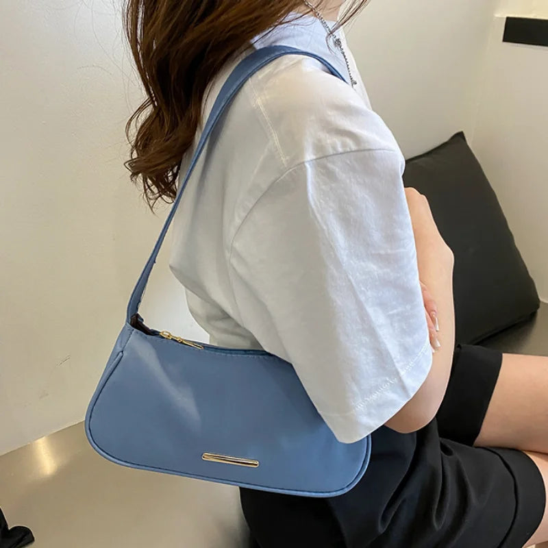 Nylon Underarm Shoulder Crossbody Bag Women Girls Students Handbag