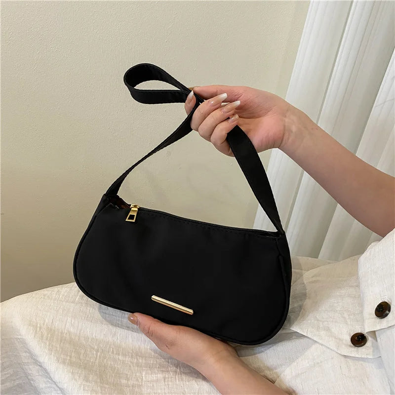Nylon Underarm Shoulder Crossbody Bag Women Girls Students Handbag