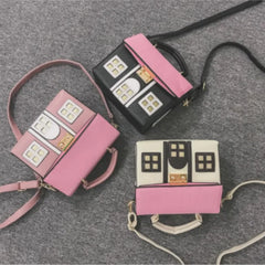 House Shape Women Handbags PU Leather Shoulder Crossbody Bags