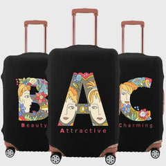 Letter Print Luggage Cover Thicker Protective Suitcase Travel Acc