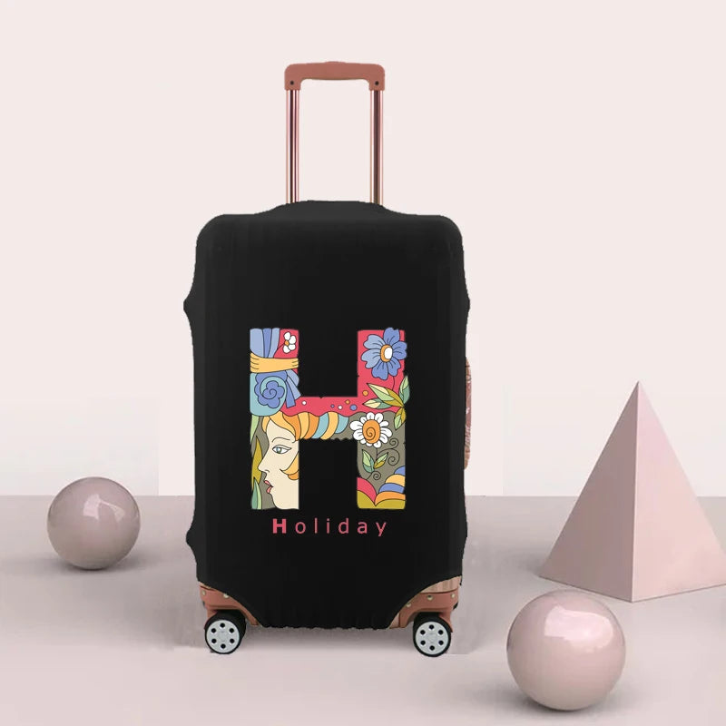 Letter Print Luggage Cover Thicker Protective Suitcase Travel Acc