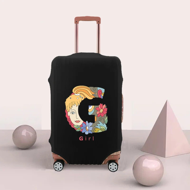 Letter Print Luggage Cover Thicker Protective Suitcase Travel Acc