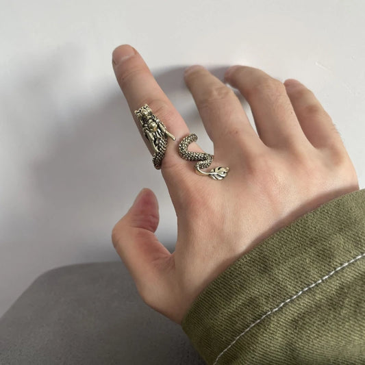 Metal Dragon Ring Cigarette Clip Game Decor for Men