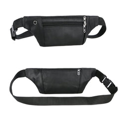 Men's Leather Belt Pouch Fanny Pack Waist Purse Bag