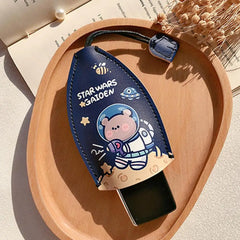 Cartoon PU Leather Pull Out Key Case Car Key Holder