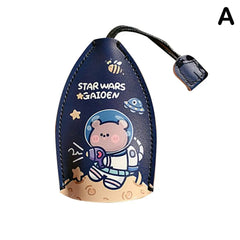 Cartoon PU Leather Pull Out Key Case Car Key Holder