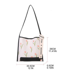 Floral Tulip Crossbody Bag Tote Shoulder Handbag