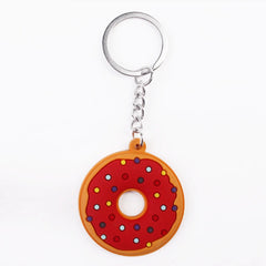 Donut Keychain Party Favors Kids Food Pendant Keyrings Ornaments