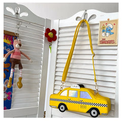 Creative Taxi Shaped Women Shoulder Bags Funny Car Crossbody Bag