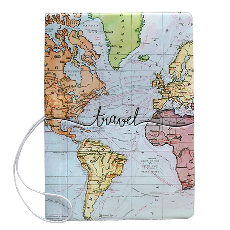 Travel Passport Cover Wallet Bag Men Women Pu Leather ID Holder