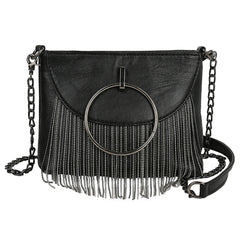 Leather Zipper Bag for Women Casual Messenger Shopping Travel Party