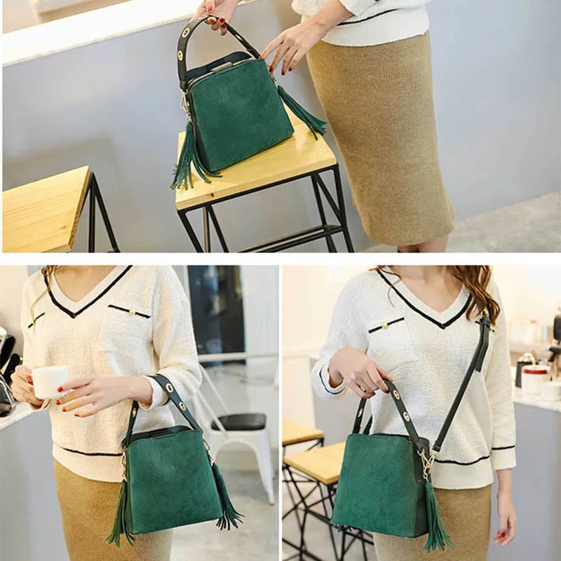 Retro Tassel Shoulder Bag Large Capacity Crossbody Bags