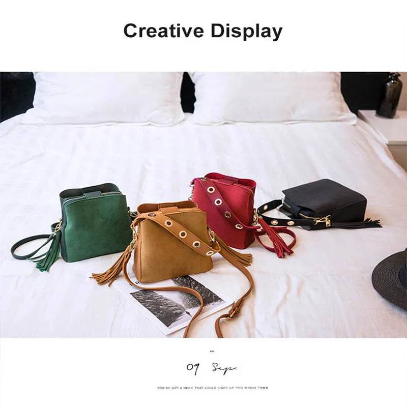 Retro Tassel Shoulder Bag Large Capacity Crossbody Bags