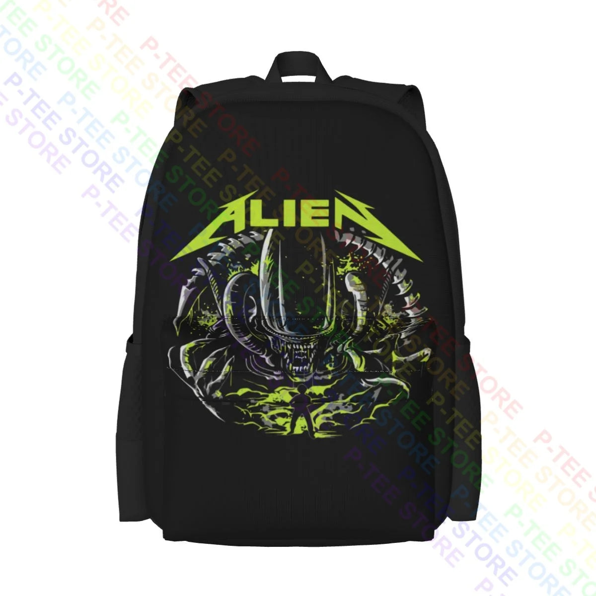 Creeping Death Alien Xenomorph Parody Metallic Rock Style Backpack
