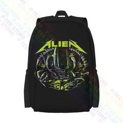 Creeping Death Alien Xenomorph Parody Metallic Rock Style Backpack