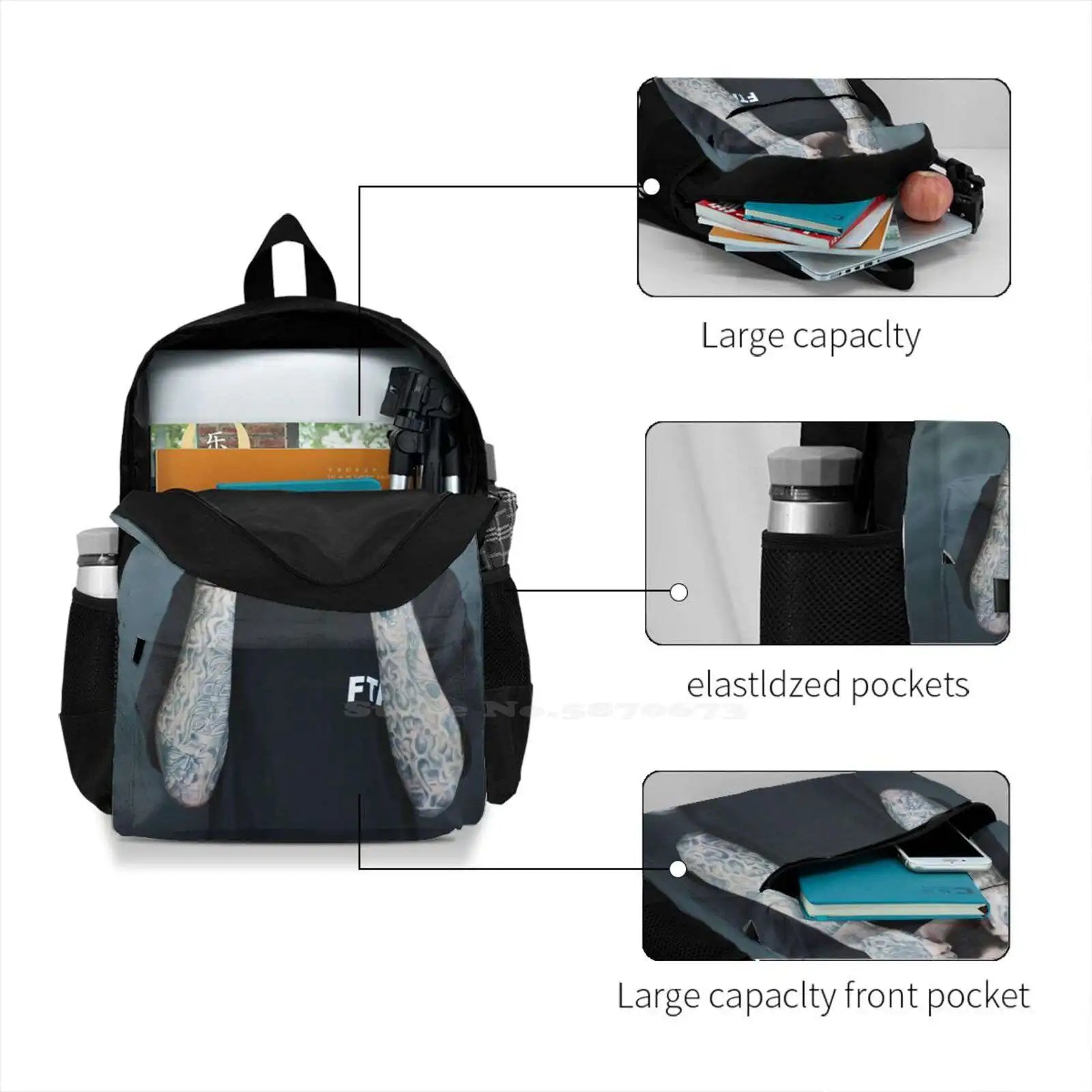 Crim Travel Laptop School Backpack Bag Scrim Suicide Uicideboy Rap Music Ftp