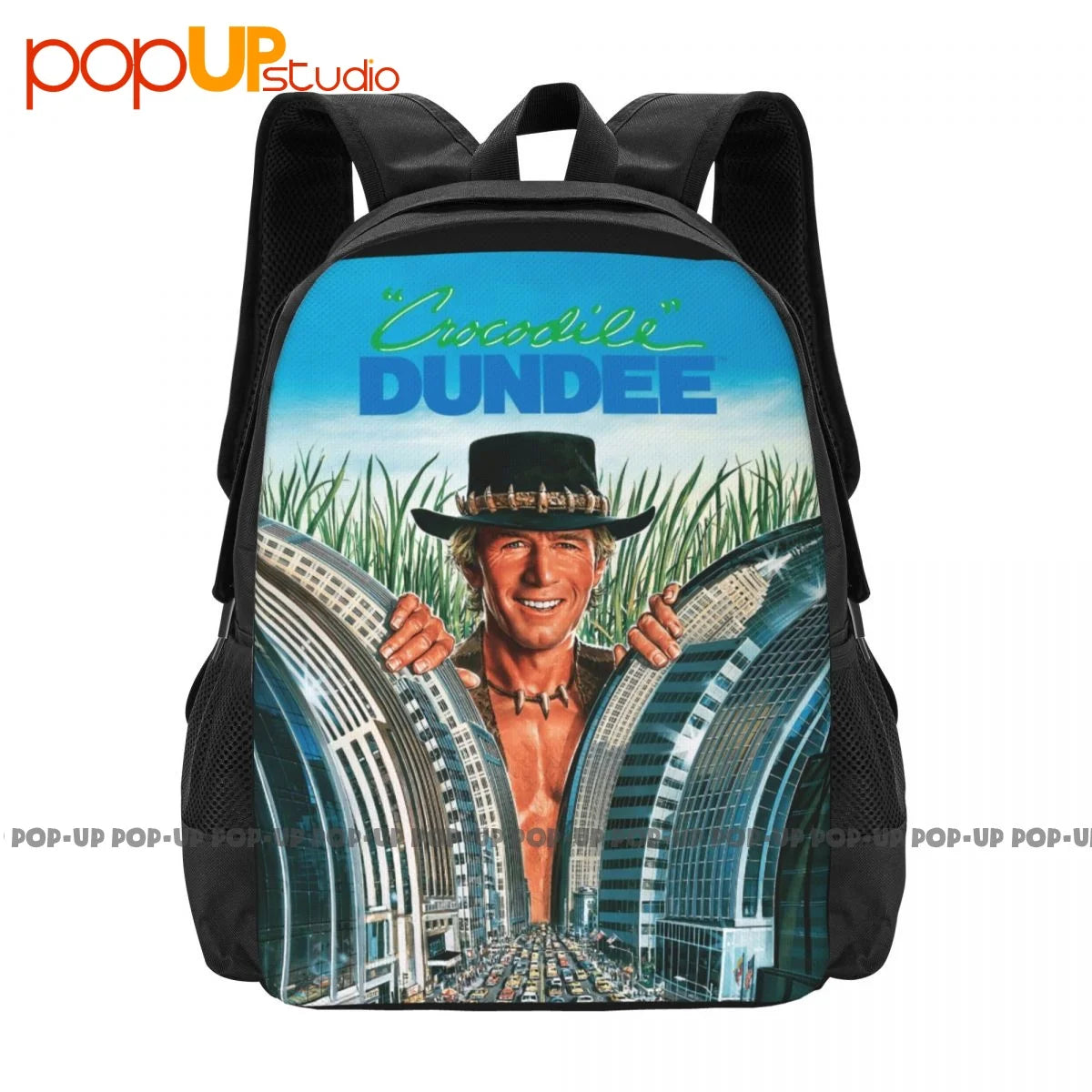 Crocodile Dundee Backpack Large Capacity Bookbag Portable Gym Tote Bag